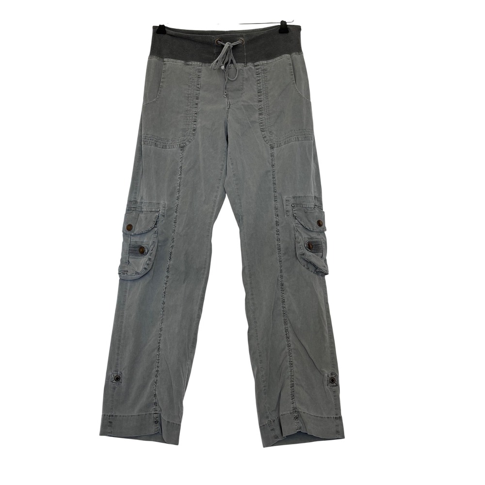 XCVI Tencel Cargo Pants Women's M Gray Lagenlook Grunge Utility Casual Y2K - Picture 1 of 7